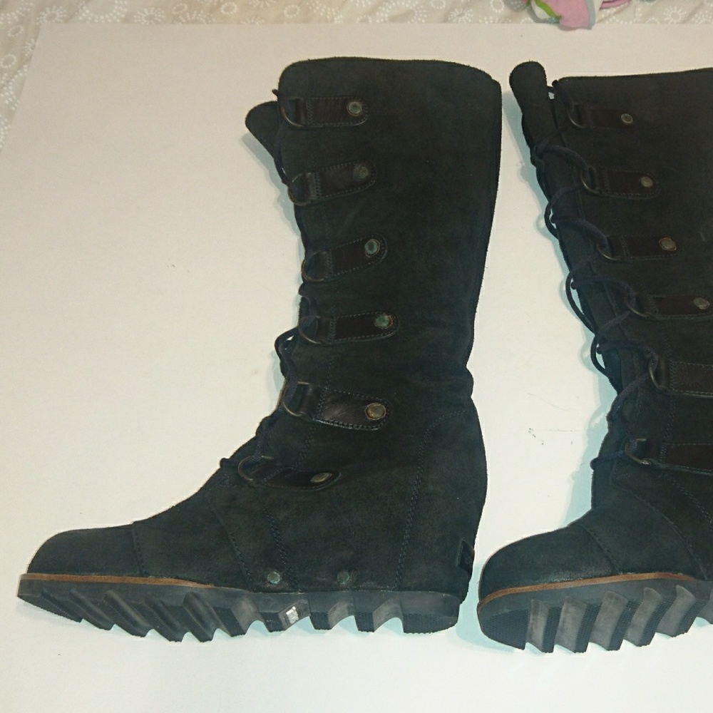Sorel Joan of Arctic Wedge Boot ltr black 7